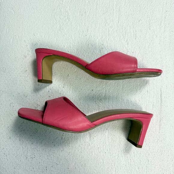 A New Day Peach Pink Lindie Heeled Mules, Size 6.5 - Picture 7 of 9